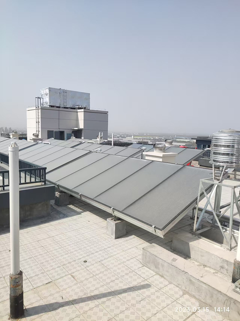 襄阳高新区孙庄安置房大平板太阳能集中供热水系统项目