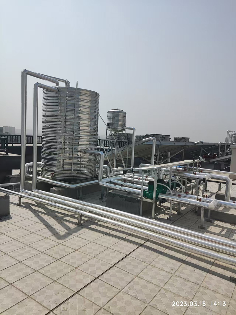 襄阳高新区孙庄安置房大平板太阳能集中供热水系统项目